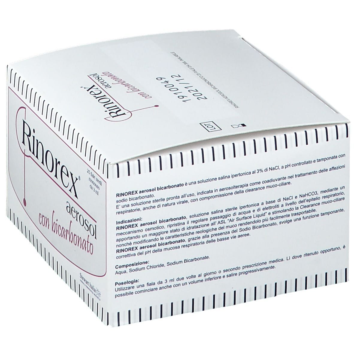 RINOREX AEROSOL CON BICARBONATO 25 FIALE STERILI MONOUSO 3 ML