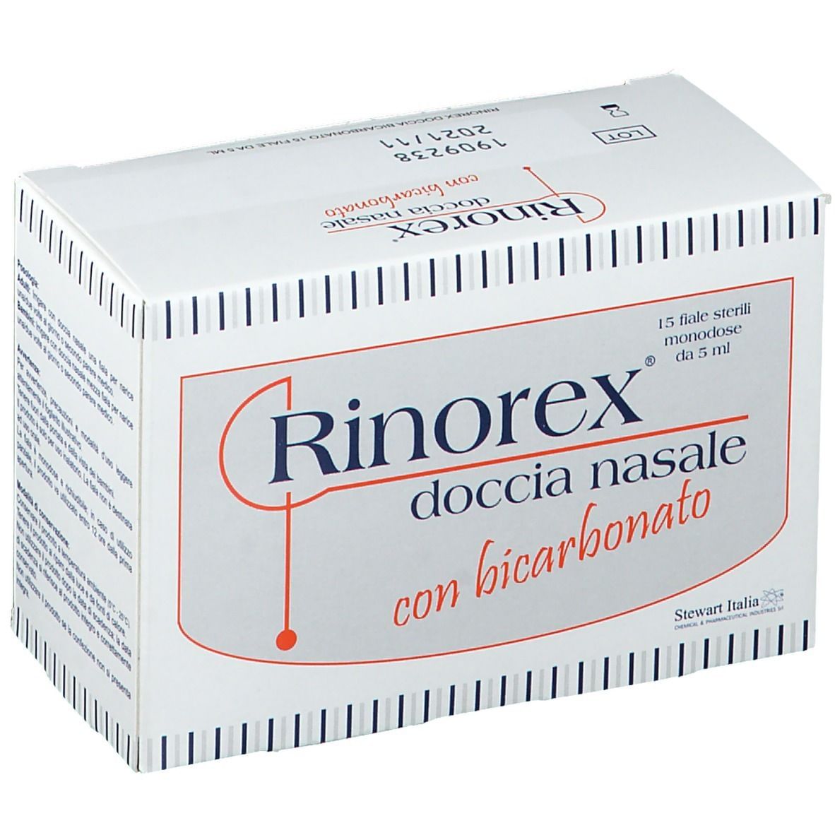 FIALA PER DOCCIA NASALE RINOREX BICARBONATO 15 FIALE 5 ML