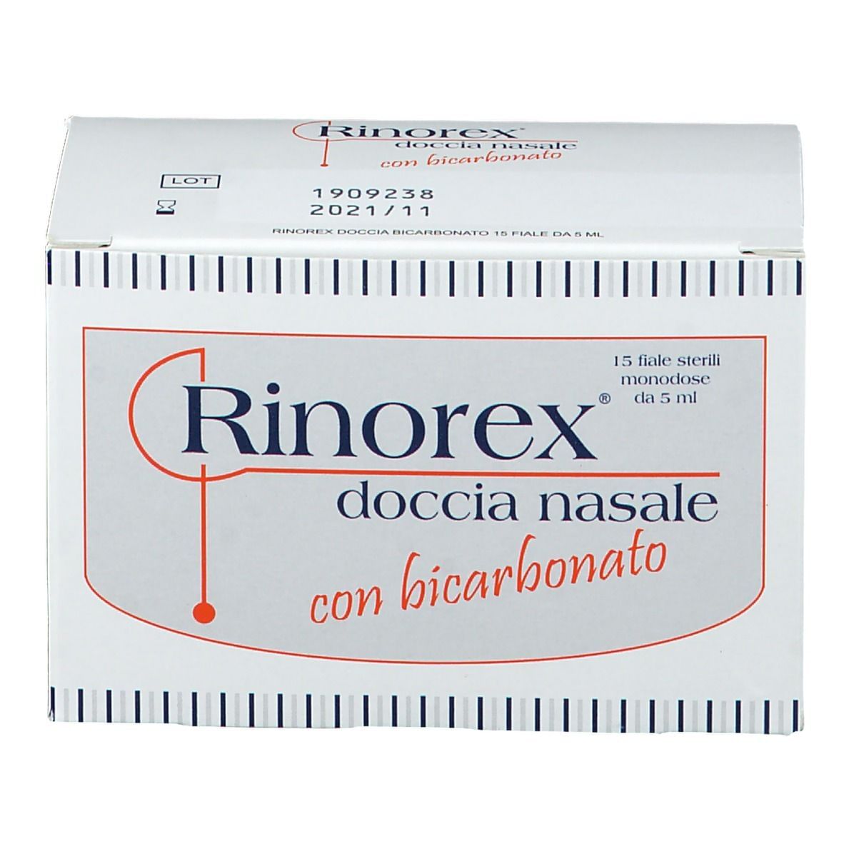 FIALA PER DOCCIA NASALE RINOREX BICARBONATO 15 FIALE 5 ML
