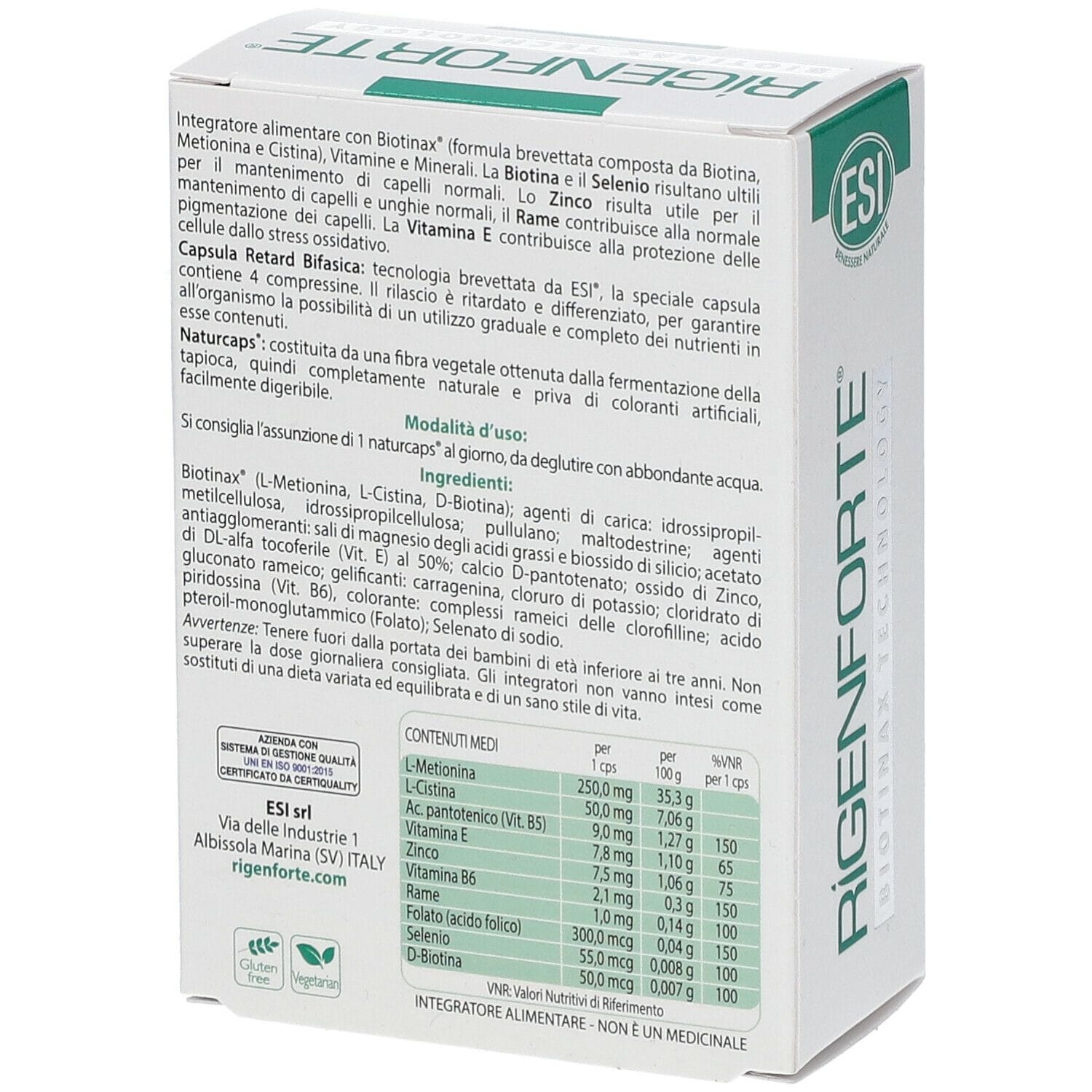 ESI RIGENFORTE 30 NATURCAPS RETARD