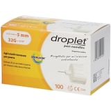 AGO PER PENNA DA INSULINA DROPLET 32 GAUGE 5 MM 100 PEZZI