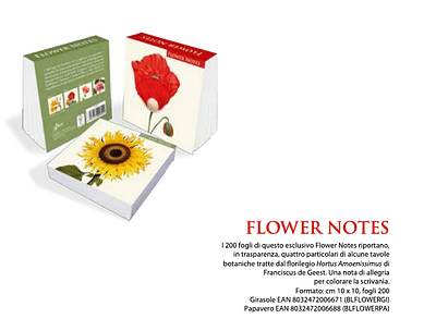FLOWER NOTES GIRASOLE BLOCCO NOTES