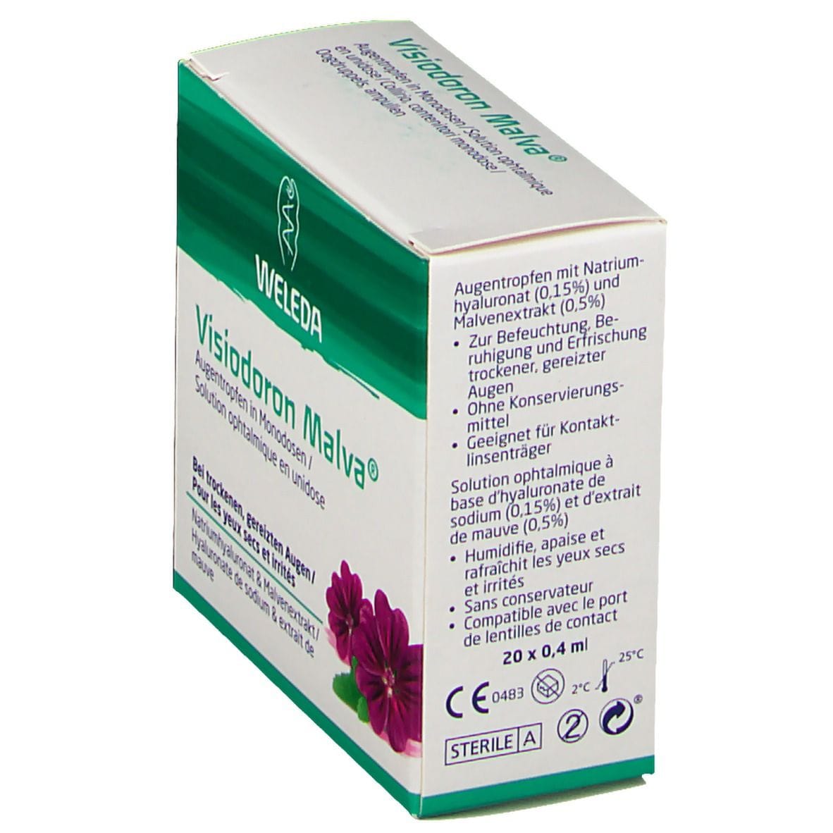 GOCCE OCULARI VISIODORON MALVA 20 MONODOSE DA 0,4 ML