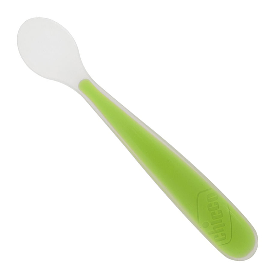 Chicco Cucchiaio Morbido Silicone 6 M+ Verde Up