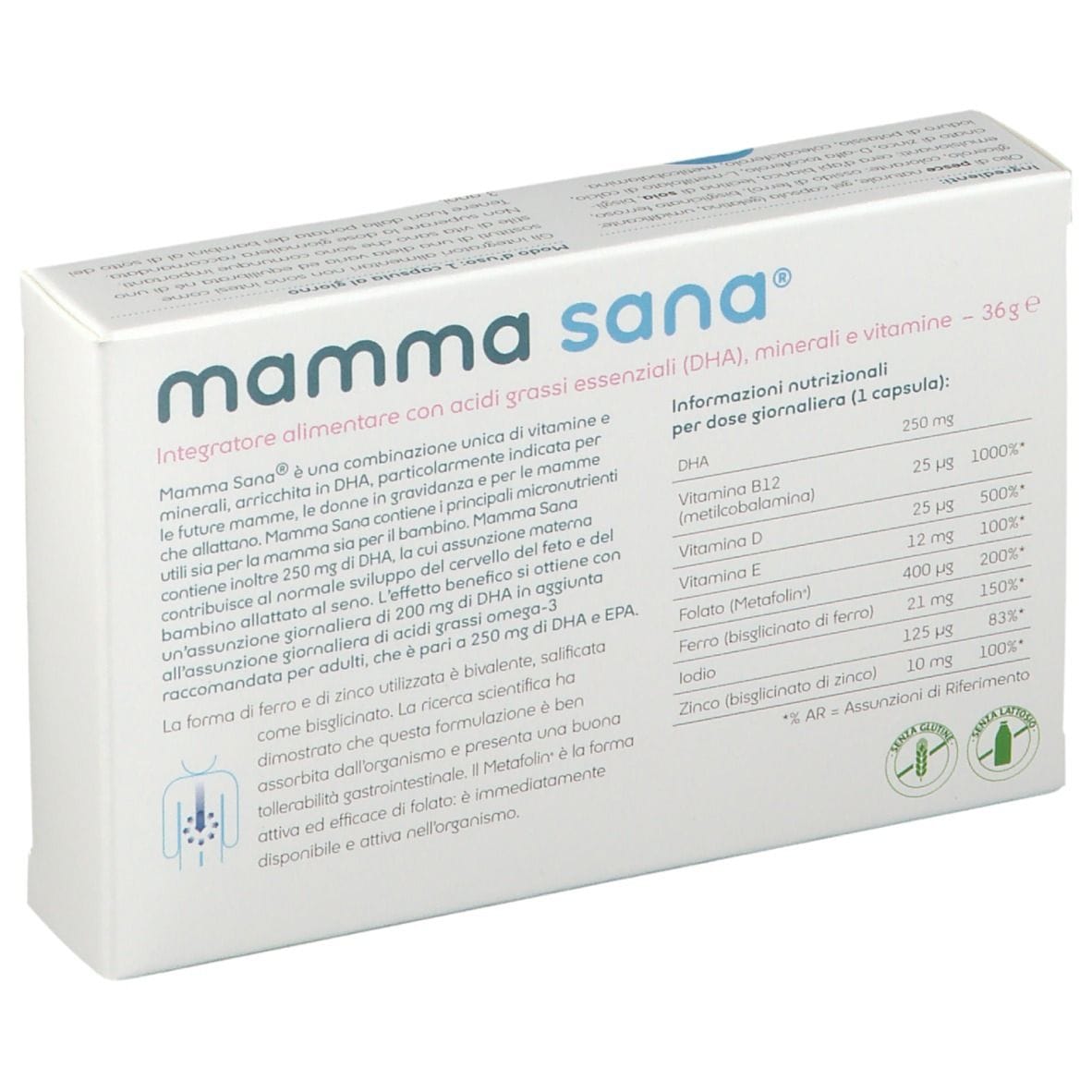 MAMMASANA 30 CAPSULE SENZA GLUTINE SENZA LATTOSIO