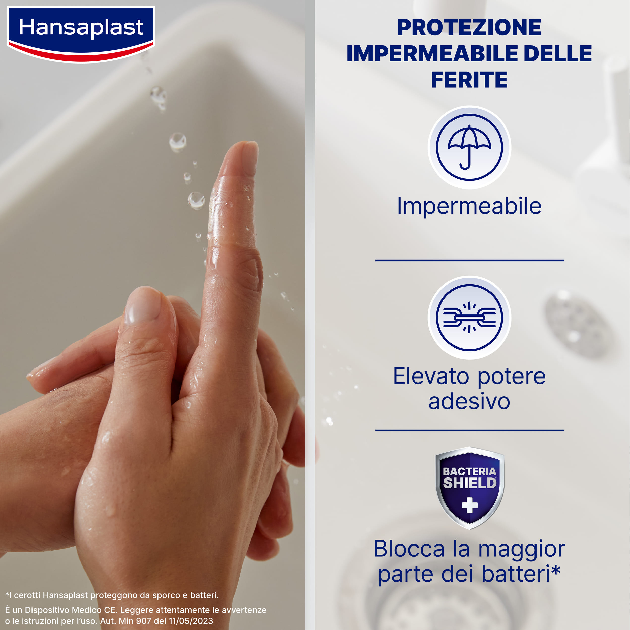 CEROTTO HANSAPLAST AQUA PROTECT 20 PEZZI