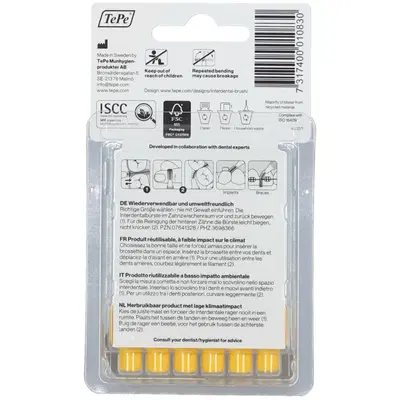 TEPE SCOVOLINO GIALLO 0,7 MM 6 PEZZI TEPE SCOVOLINO GIALLO 0,7 MM 6 PEZZI