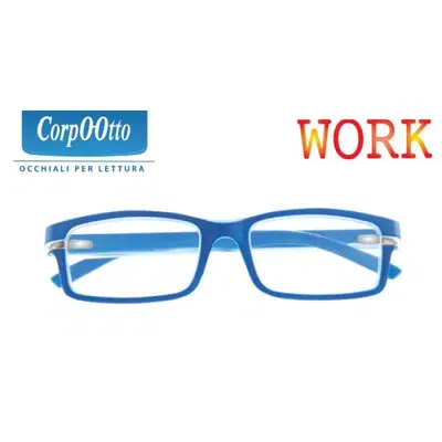 CORPOOTTO OCCHIALE DA LETTURA MODELLO WORK AZZURRO +1,5 DIOTTRIE