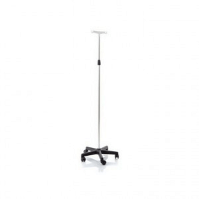 ASTA FLEBO IN ALLUMINIO ANODIZZATO BASE IN POLIPROPILENE SU RUOTE 2 GANCI ALTEZZA REGOLABILE 133-230 CM SKEMA