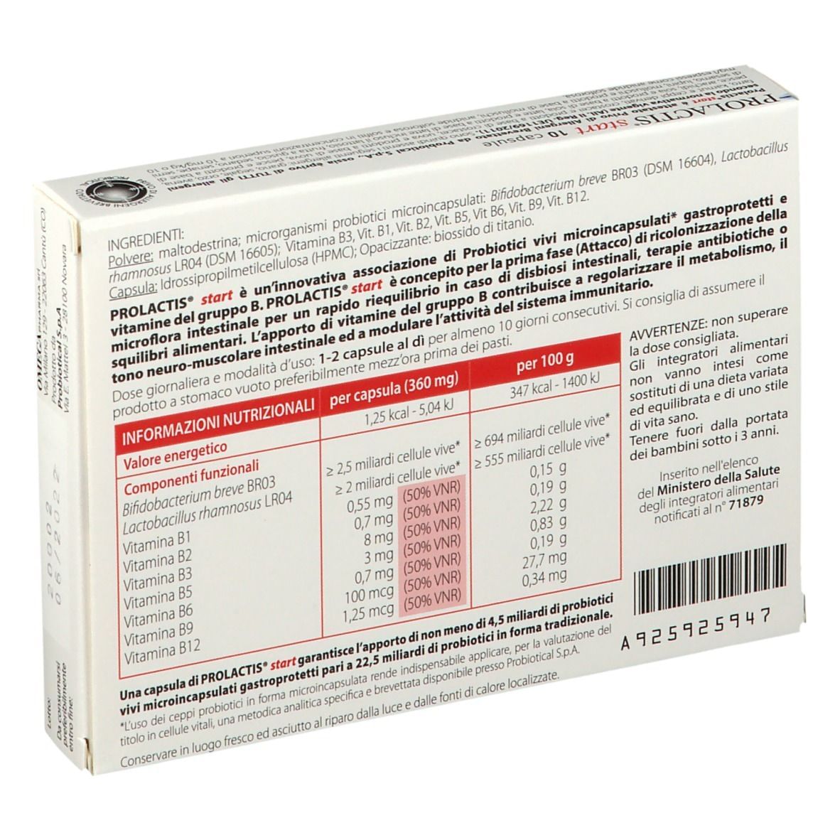 PROLACTIS START 10 CAPSULE