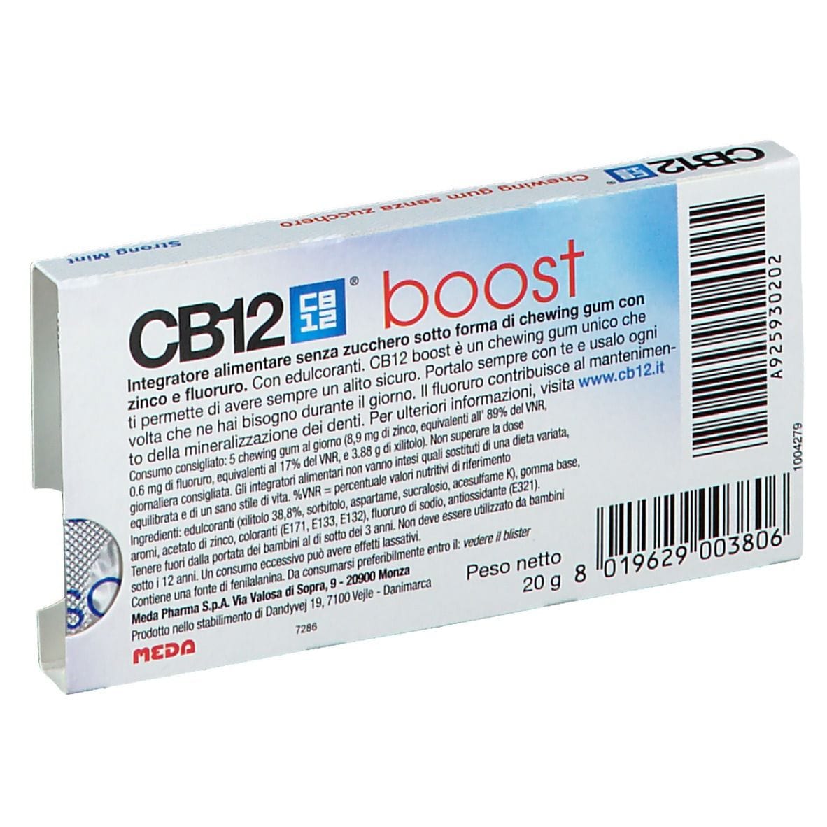 CB12 BOOST 10 CHEWING-GUM ZINCO E FLUORURO NEW FORMULATION