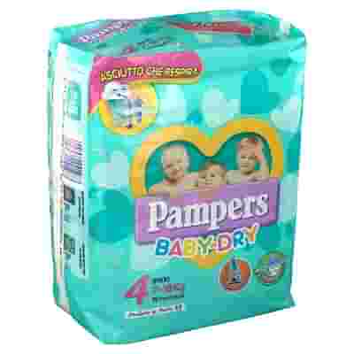 PANNOLINI PER BAMBINI PAMPERS BABY DRY DOWNCOUNT NO FLASH MAXI 19 PEZZI