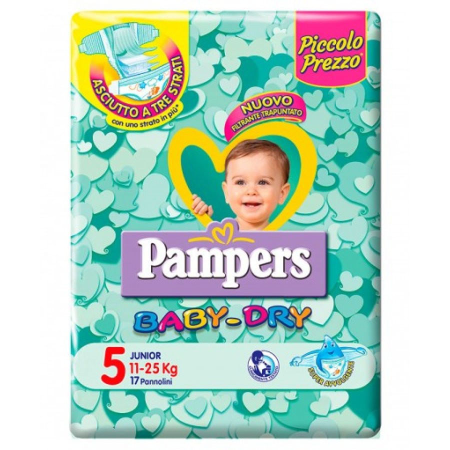 Pampers Baby Dry Junior Taglia 5 ( 11-25 Kg) 17 Pezzi-image