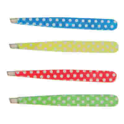 ROMAX PINZETTA COLOR POIS PUNTA OBLIQUA