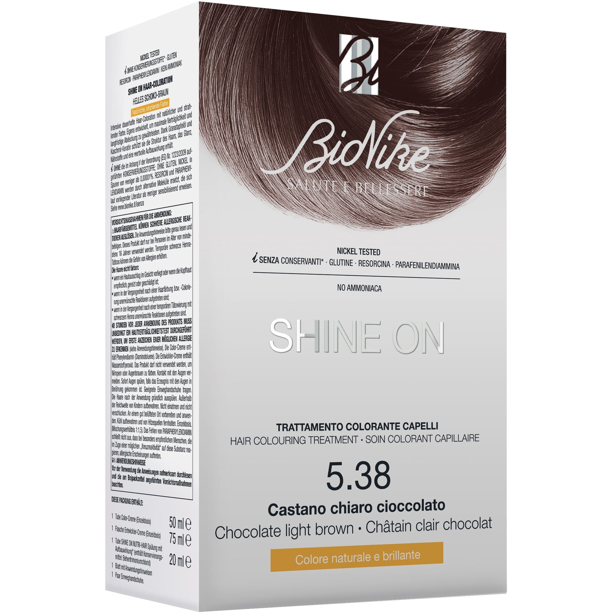 Bionike Shine On 5,38 Castano Chiaro Cioccolato 125 Ml
