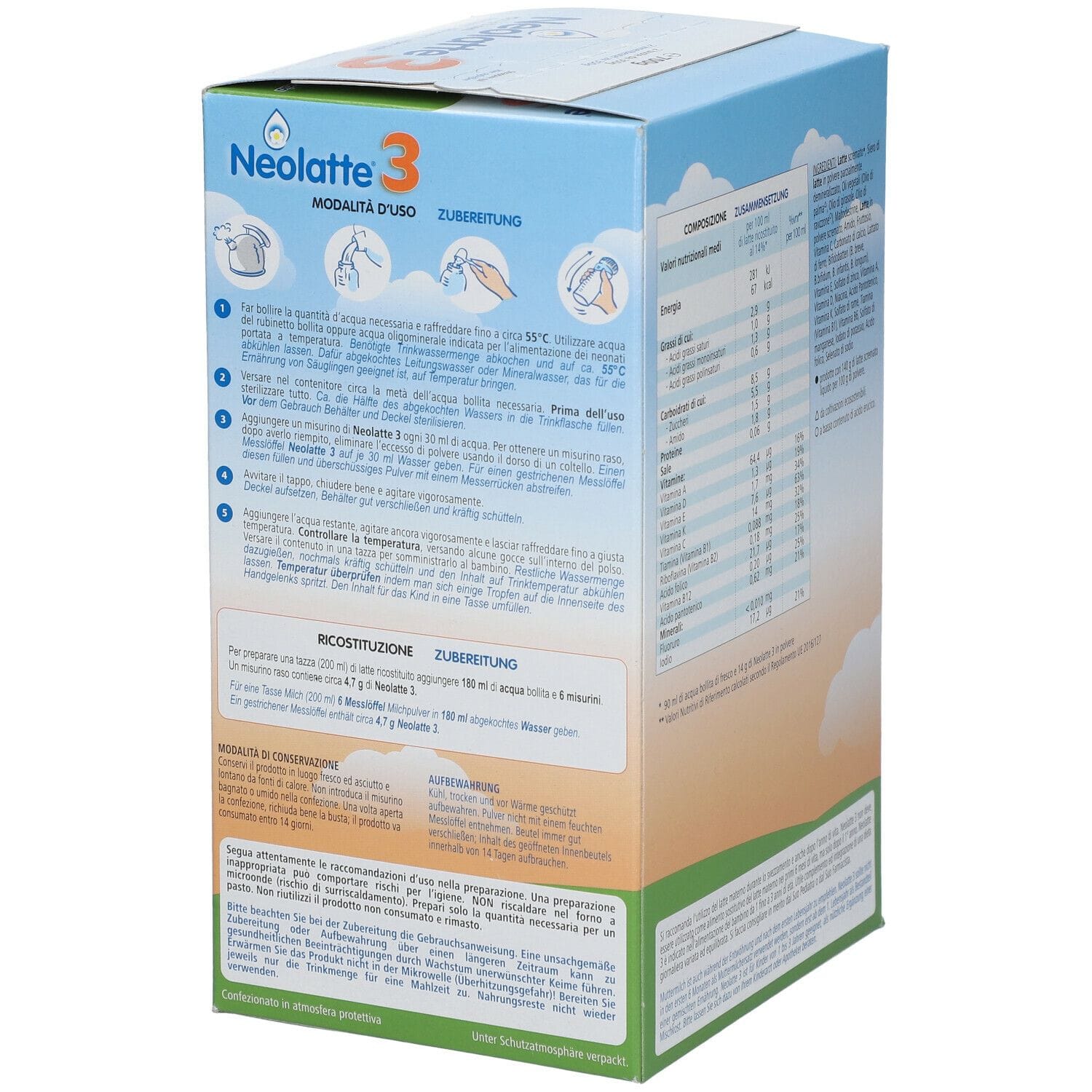 NEOLATTE 3 2 BUSTE 350 G