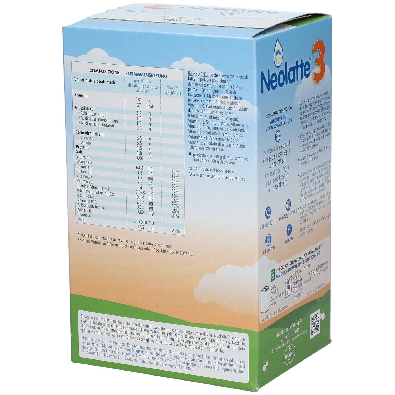 NEOLATTE 3 2 BUSTE 350 G