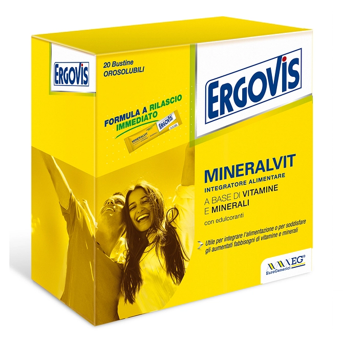 Ergovis Mineralvit 20 Buste Orosolubili 30 G