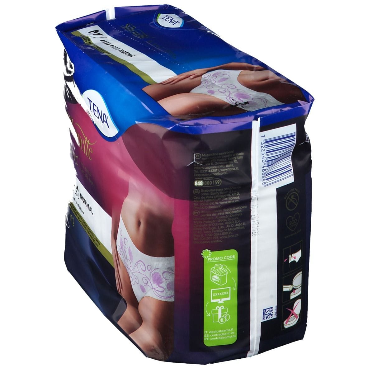 PANNOLONE A MUTANDINA ASSORBENTE TENA SILHOUETTE BLANC MEDIUM 12 PEZZI