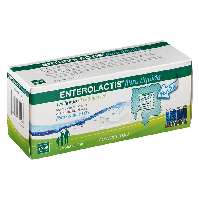 Enterolactis Fibra Liquida 12 Flaconcini Da 10 Ml