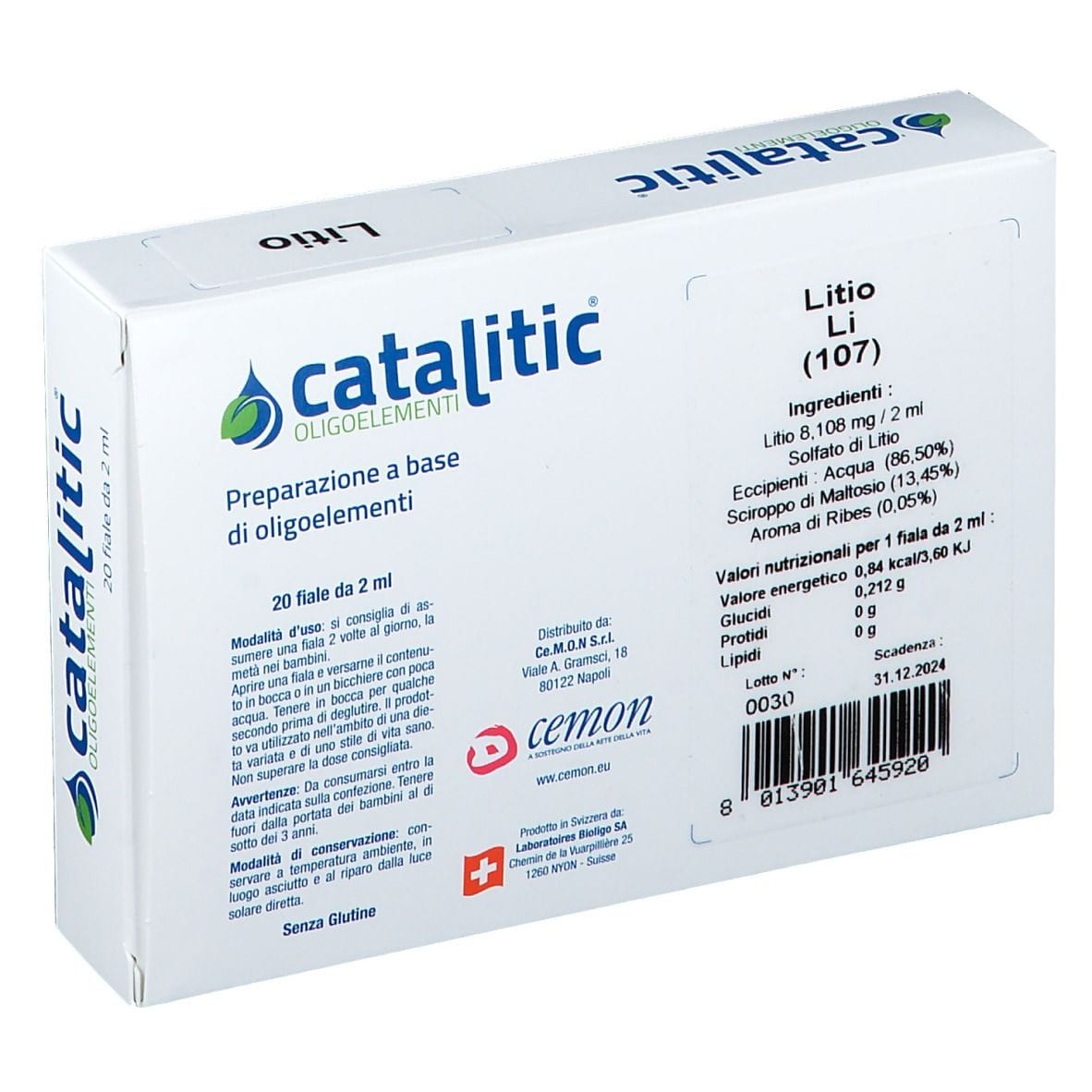CATALITIC OLIGOELEMENTI LITIO LI 20 FIALE 2 ML