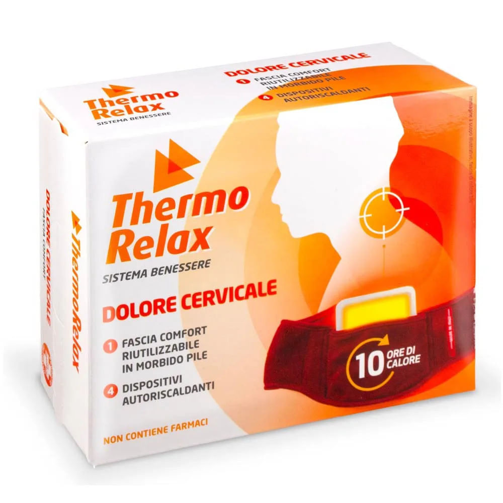 THERMORELAX FASCIA DOLORE CERVICALE+4 DISPOSITIVI AUTORISCALDANTI