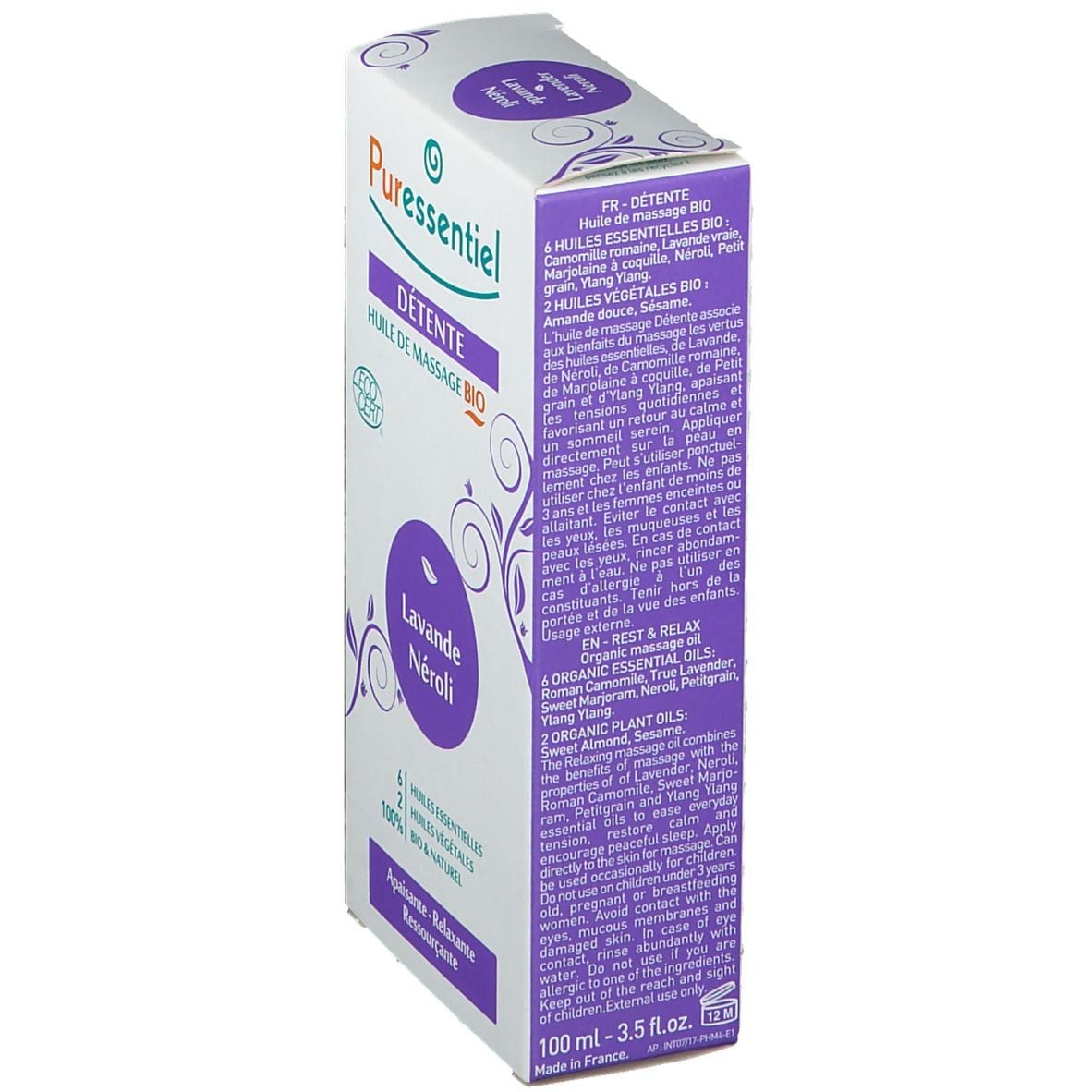 PURESSENTIEL RILASSANTE OLIO MASSAGGIO 100 ML