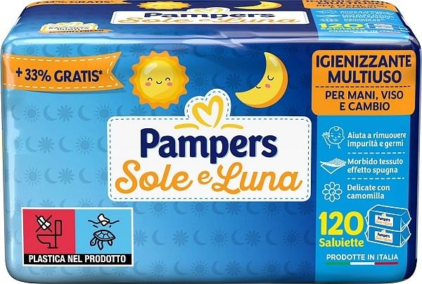 Pampers Sole & Luna 120 Salviette Igienizzanti Multiuso