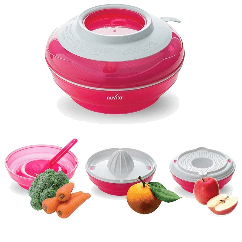 Nuvita Pappafacile 4 In1 Set Multiuso Pappa Rosa