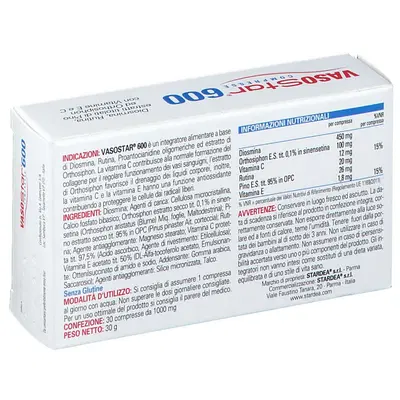 VASOSTAR 600 30 COMPRESSE 1.000 MG VASOSTAR 600 30 COMPRESSE 1.000 MG