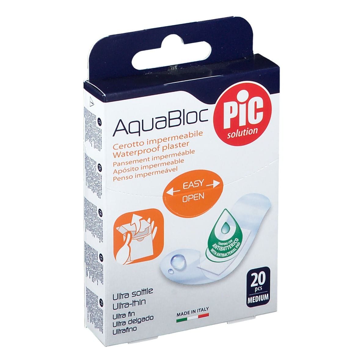 Cerotto Pic Aquabloc 19 X72 Mm Antibatterico 20 Pezzi