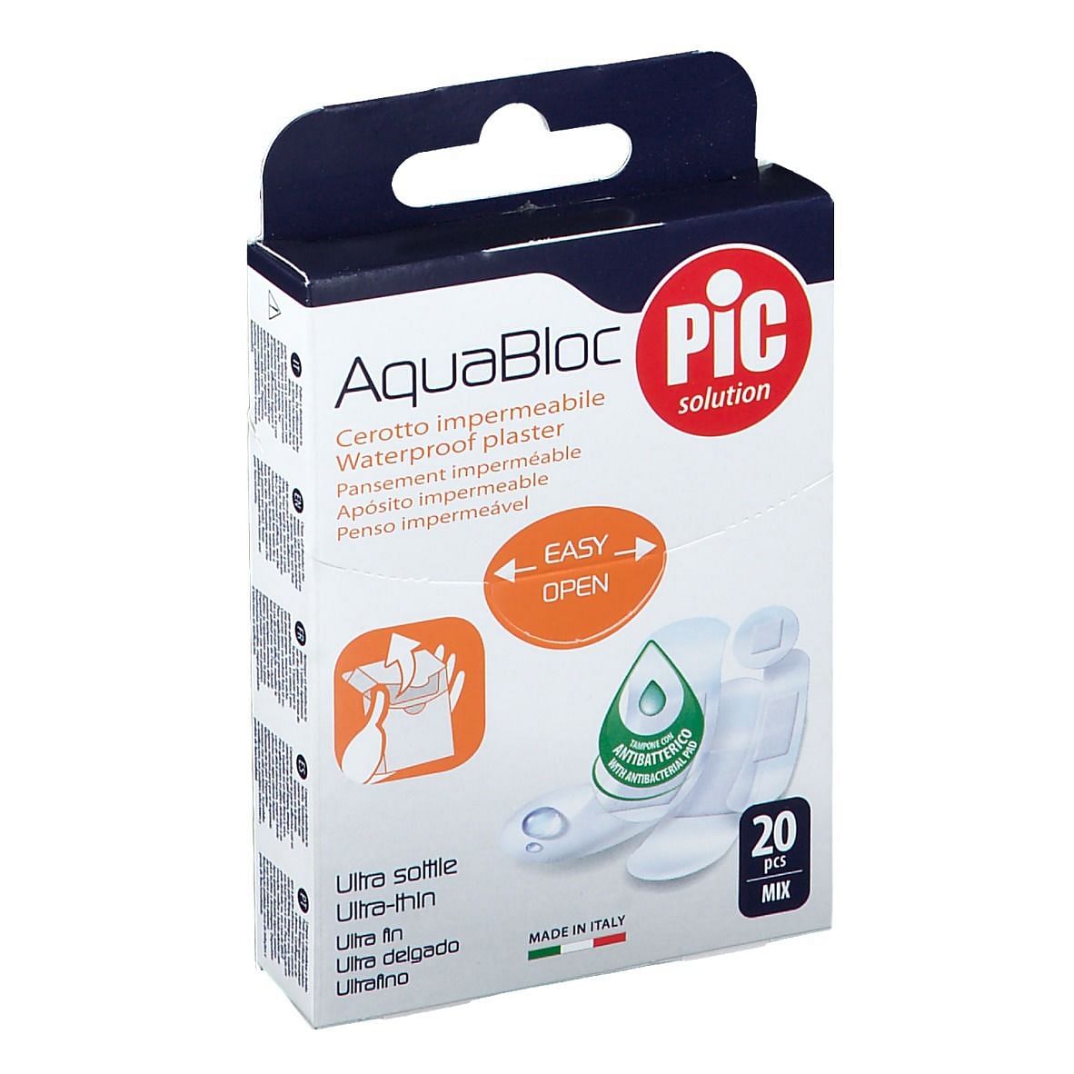 Cerotto Pic Aquabloc Mix Antibatterico 20 Pezzi