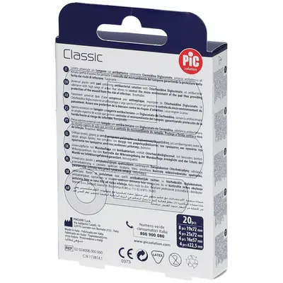 CEROTTO PIC CLASSIC MIX ANTIBATTERICO 20 PEZZI CEROTTO PIC CLASSIC MIX ANTIBATTERICO 20 PEZZI
