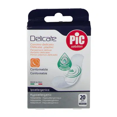 CEROTTO PIC DELICATE 19X72 MM ANTIBATTERICO 20 PEZZI CEROTTO PIC DELICATE 19X72 MM ANTIBATTERICO 20 PEZZI