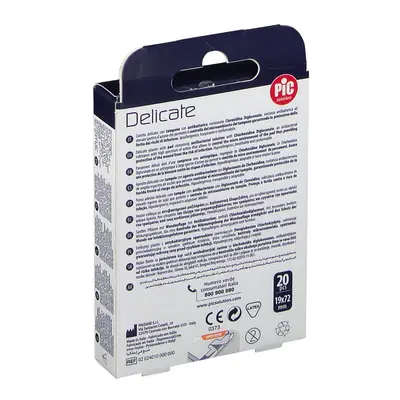 CEROTTO PIC DELICATE 19X72 MM ANTIBATTERICO 20 PEZZI CEROTTO PIC DELICATE 19X72 MM ANTIBATTERICO 20 PEZZI