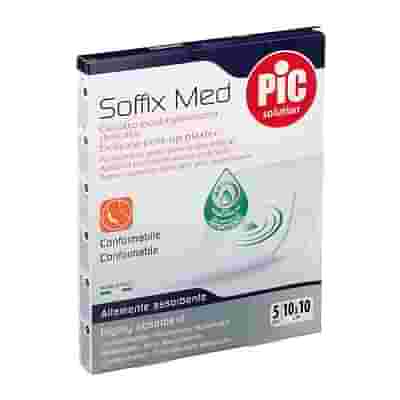 CEROTTO PIC SOFFIX MED IN TNT CON TAMPONE CENTRALE ASSORBENTE STERILE MONOUSO 10X10 CM ANTIBATTERICO 5 PEZZI