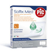 CEROTTO PIC SOFFIX MED IN TNT CON TAMPONE CENTRALE ASSORBENTE STERILE MONOUSO 10X20 CM ANTIBATTERICO 5 PEZZI