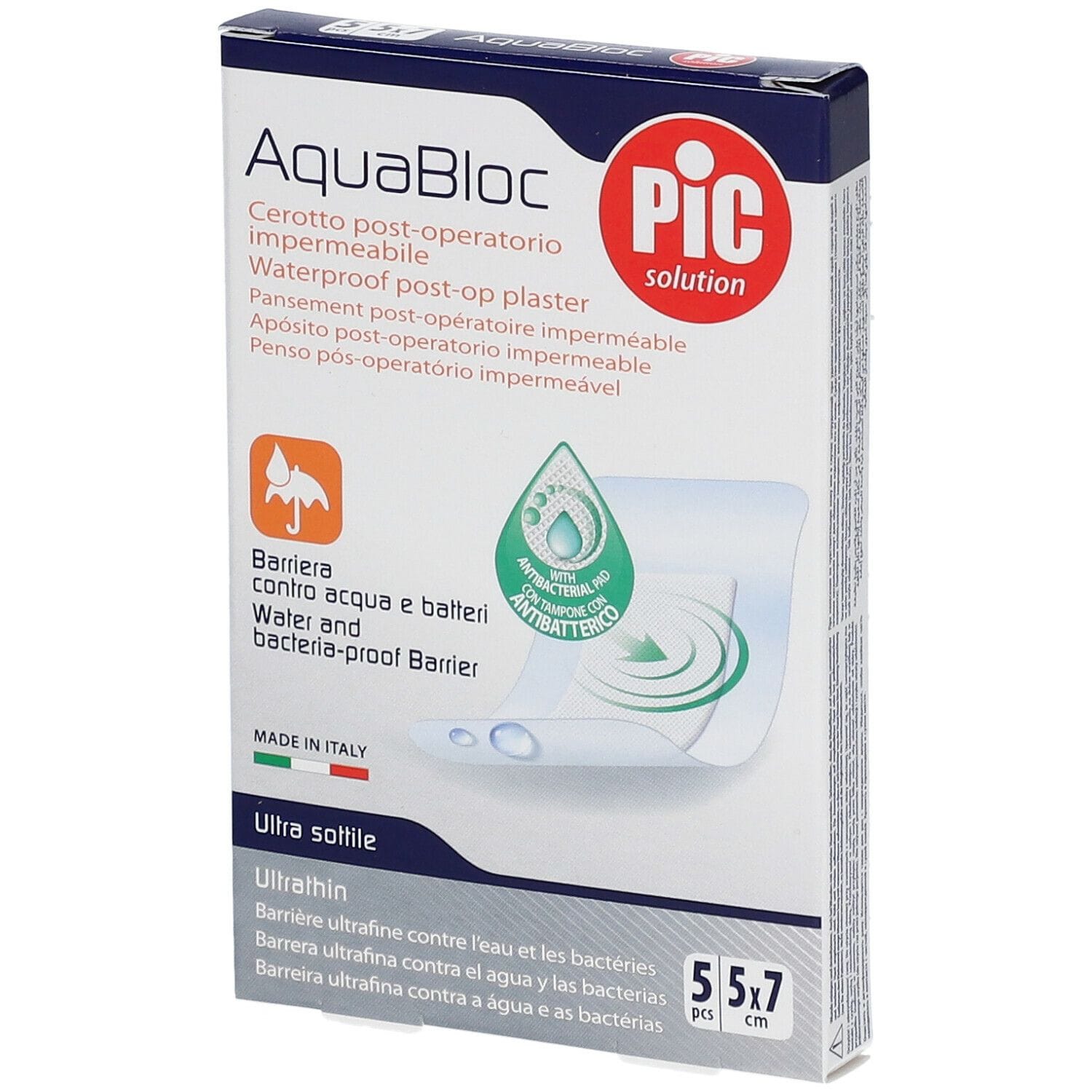 Cerotto Pic Aquabloc 5 X7 Sterile Antibatterico 5 Pezzi