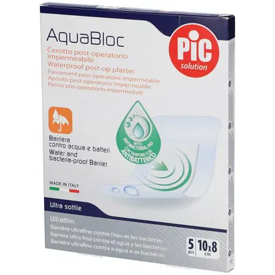CEROTTO PIC AQUABLOC CM10X8 ANTIBATTERICO 5 PEZZI CEROTTO PIC AQUABLOC CM10X8 ANTIBATTERICO 5 PEZZI