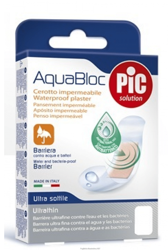 Cerotto Pic Aquabloc 10 X10 Cm Antibatterico 5 Pezzi