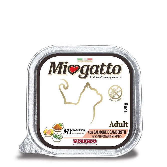 Miogatto Adult Salmone/Gamberetti Grain Free 100 G