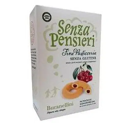 SENZA PENSIERI BURANELLINI RIPIENI ALLA CILIEGIA 150 G PORZIONI MONODOSE SENZA PENSIERI BURANELLINI RIPIENI ALLA CILIEGIA 150 G PORZIONI MONODOSE