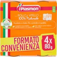 PLASMON OMOGENEIZZATO POLLO VITELLO 4 PEZZI 80 G