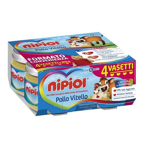 Nipiol Omogeneizzato Vitello Pollo 4 X 80 G