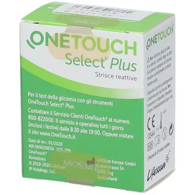 STRISCE MISURAZIONE GLICEMIA ONETOUCH SELECT PLUS 25 STRISCE STRISCE MISURAZIONE GLICEMIA ONETOUCH SELECT PLUS 25 STRISCE