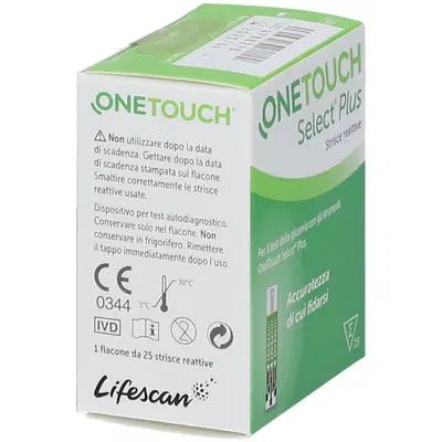 STRISCE MISURAZIONE GLICEMIA ONETOUCH SELECT PLUS 25 STRISCE STRISCE MISURAZIONE GLICEMIA ONETOUCH SELECT PLUS 25 STRISCE
