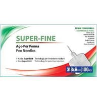 AGO PER PENNA DA INSULINA SUPER-FINE GAUGE 31 6MM 100 PEZZI