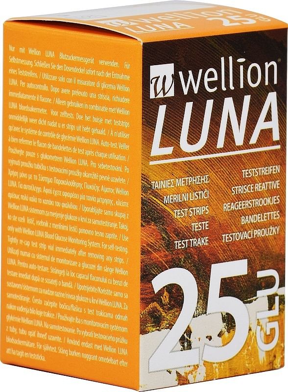 Wellion Luna 25 Strips Strisce Per Misurazione Glicemia