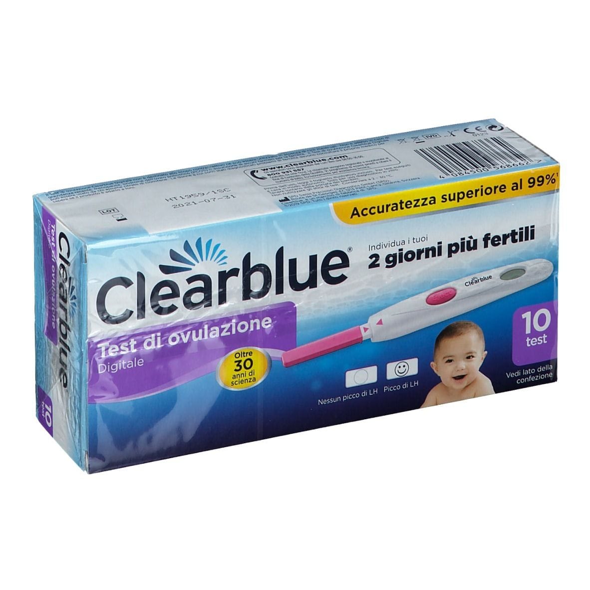 TEST DI OVULAZIONE CLEARBLUE DIGITALE 10 PEZZI