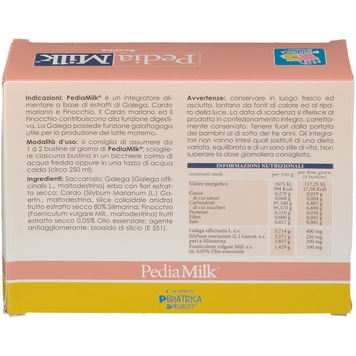 PEDIAMILK 16 BUSTINE DA 3,5 G